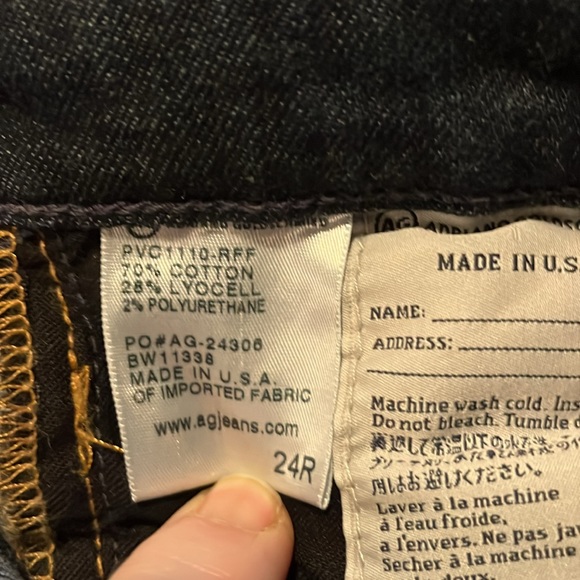 AG Adriano Goldschmied The Stilt Blue Jeans Size 24 made in USA - Picture 8 of 11